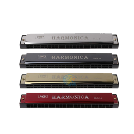 Professional 24 Hole Harmonica Key of C Mouth Metal Organ for Beginners