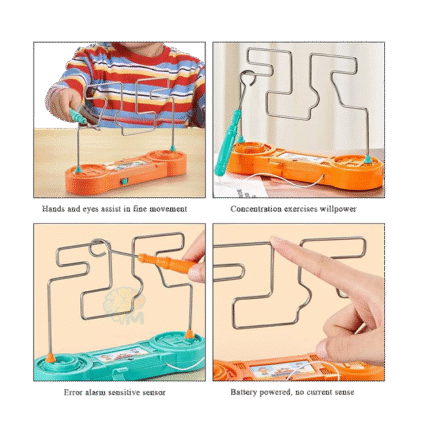 Electric Bump Maze Fire wire Shock Induction Maze Children’s Brain Training Toy Family Game