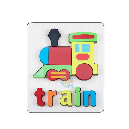 Wooden 3D Puzzle Educational Toys Train
