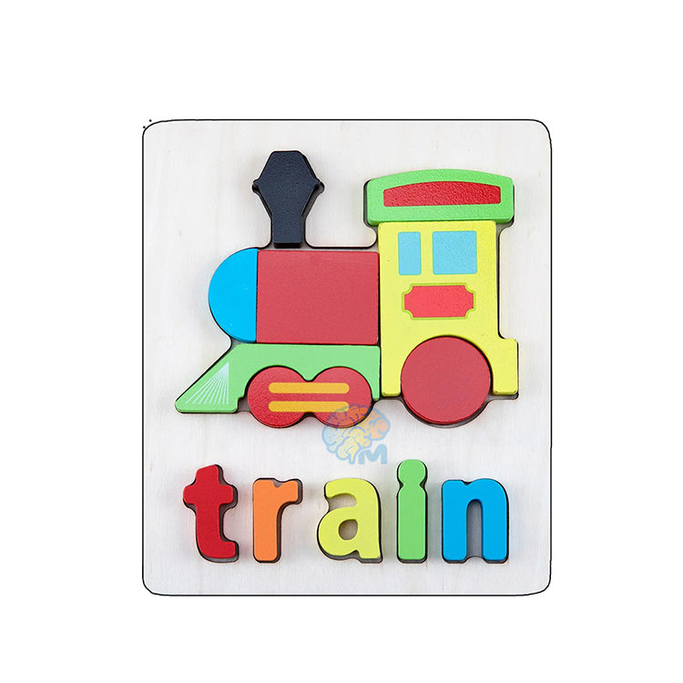 train Wooden 3D Puzzle Educational Toys Train