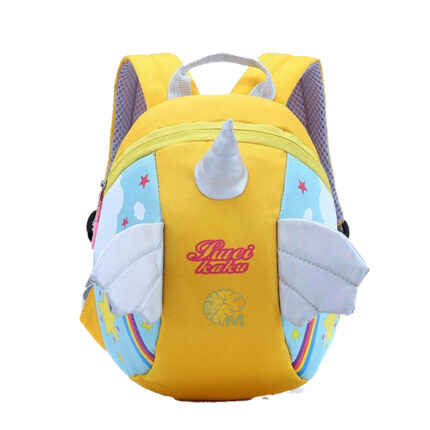Cute Unicorn Girl Toddle Backpack Yellow