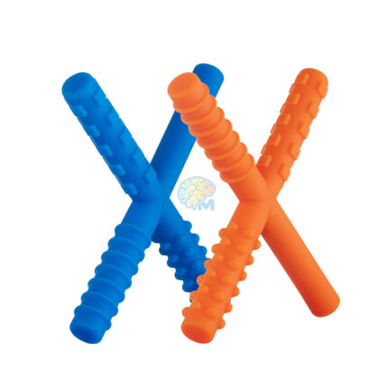 X-Shape Chewy Stick Multi-Textured Silicone Chew able Fidget Toys for Babies Toddlers and Adults with Special Needs