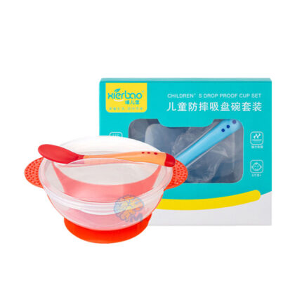 Baby Suction Bowl with Spoon Transparent
