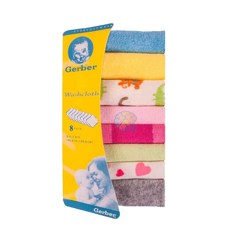 Gerber-Wash-Cloth-Pack-of-8-Multi-color Gerber Wash Cloth Pack of 8 Multi color