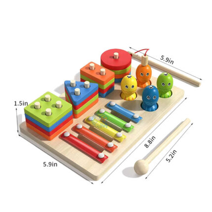 Wooden Three In One Column Set Educational Toys