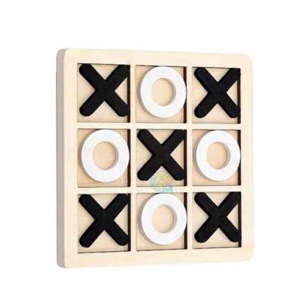 Wooden Crosses Tic Tac Toe XO Pedagogical Board Games