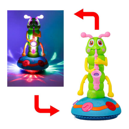 Baby Funny Twisted Worm Toy with Music and Light Sensory Crawling Toy