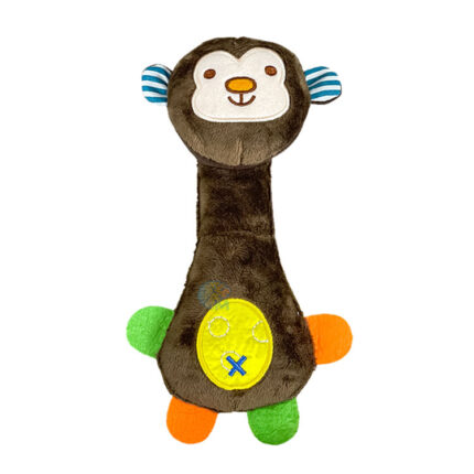 Baby Handy Squeaky Rattle Plush Soft Toy - Monkey