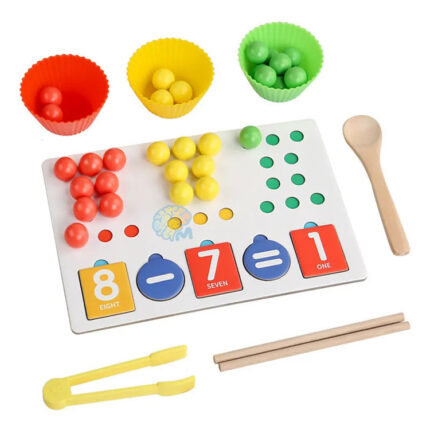 Clamp Beads Digit Decomposition Operations Educational Wooden Toys 02