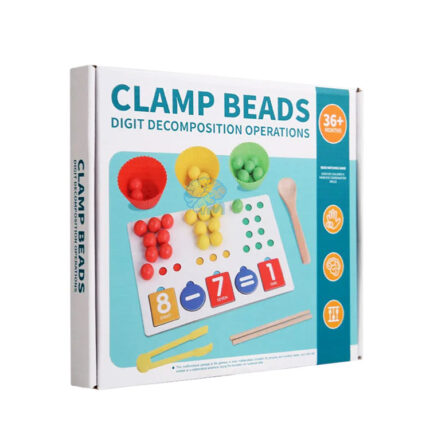 Clamp Beads Digit Decomposition Operations Educational Wooden Toys