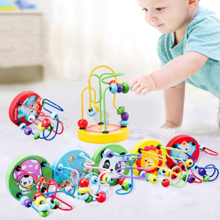 Mini Around Beads Wire Maze Roller Coaster Educational Toys