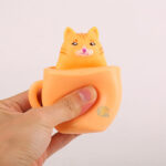 Sensory Fidget Cat in a cup Squeeze Stress Relief Fidget Toy 033