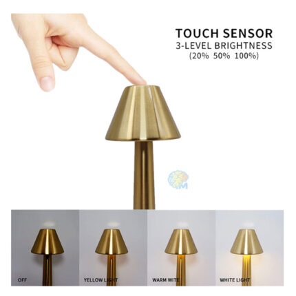 Led Cordless Table Lamp Touch Sensor Rechargeable Light 02