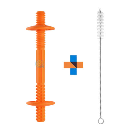 Chewy Chew for Sensory and Oral Exercise Silicone Stick Shape Teething - Orange