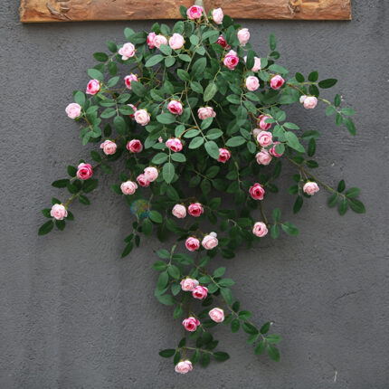 Decorate your home, wedding, or event with this artificial hanging rose flower vine featuring 45 realistic flowers. Durable, reusable, and maintenance-free.